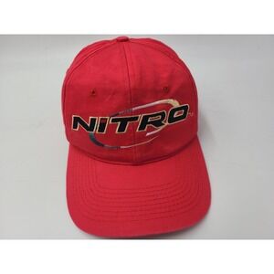 Vintage Nitro Performance Fishing Boats Snapback (Seems Small) Hat Cap Men Red